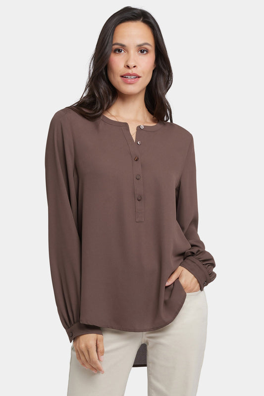 Simone Blouse - Coffee Bean