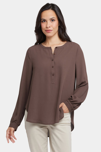 Simone Blouse - Coffee Bean