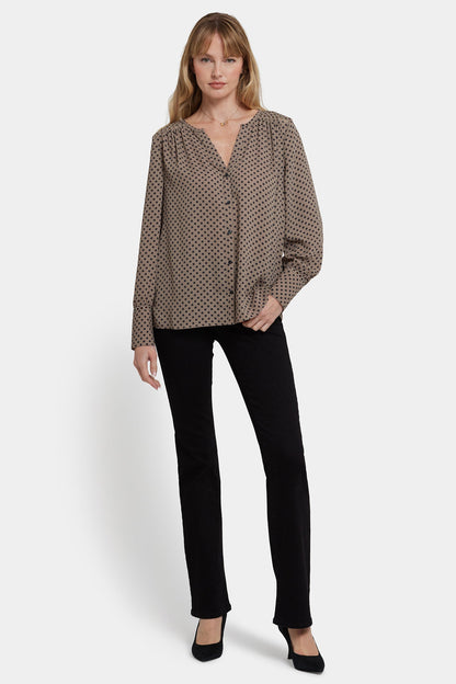 Liliana Peasant Blouse - Capucine Dots