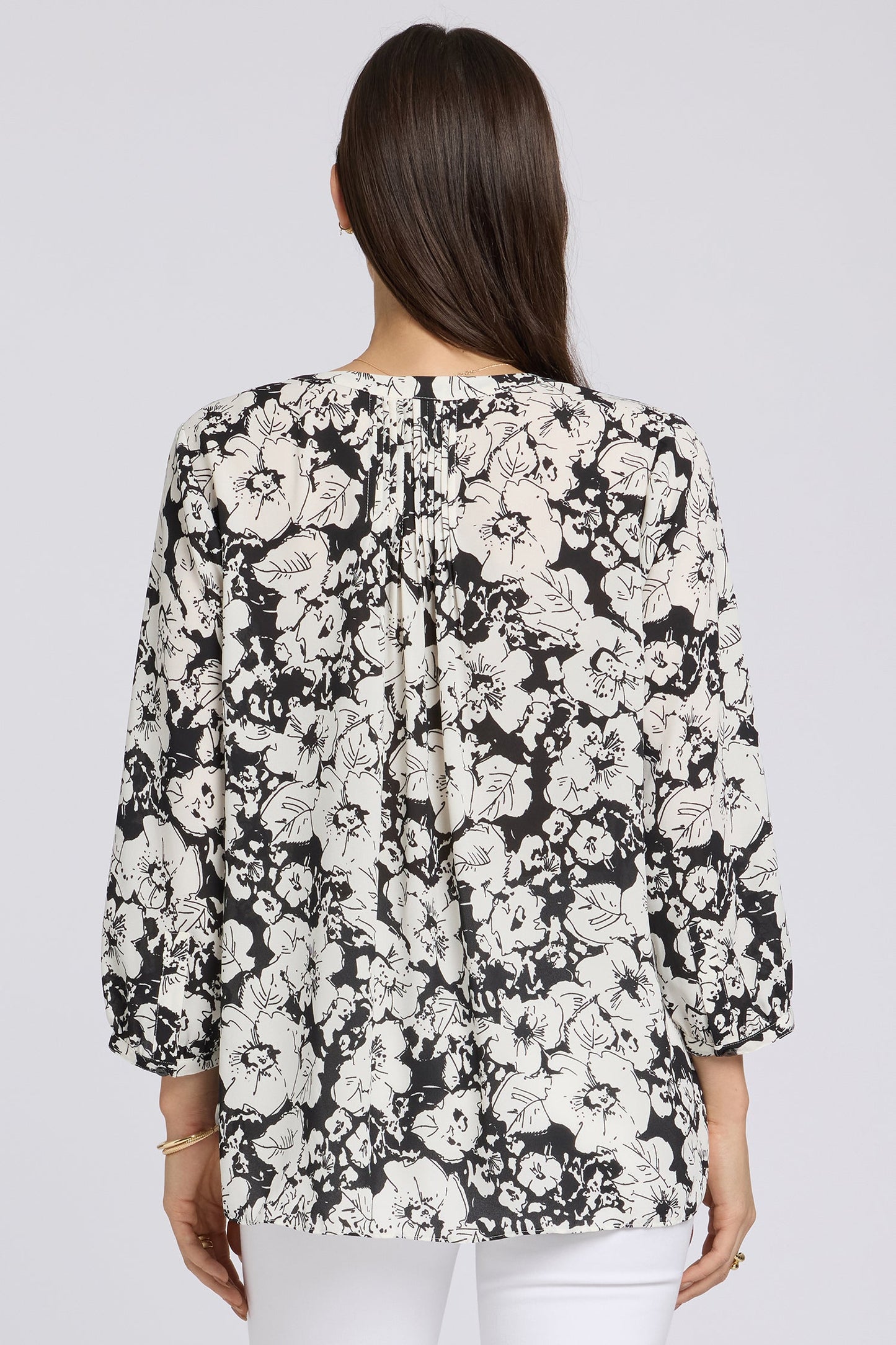 Pintuck Blouse - Poignant Poppies