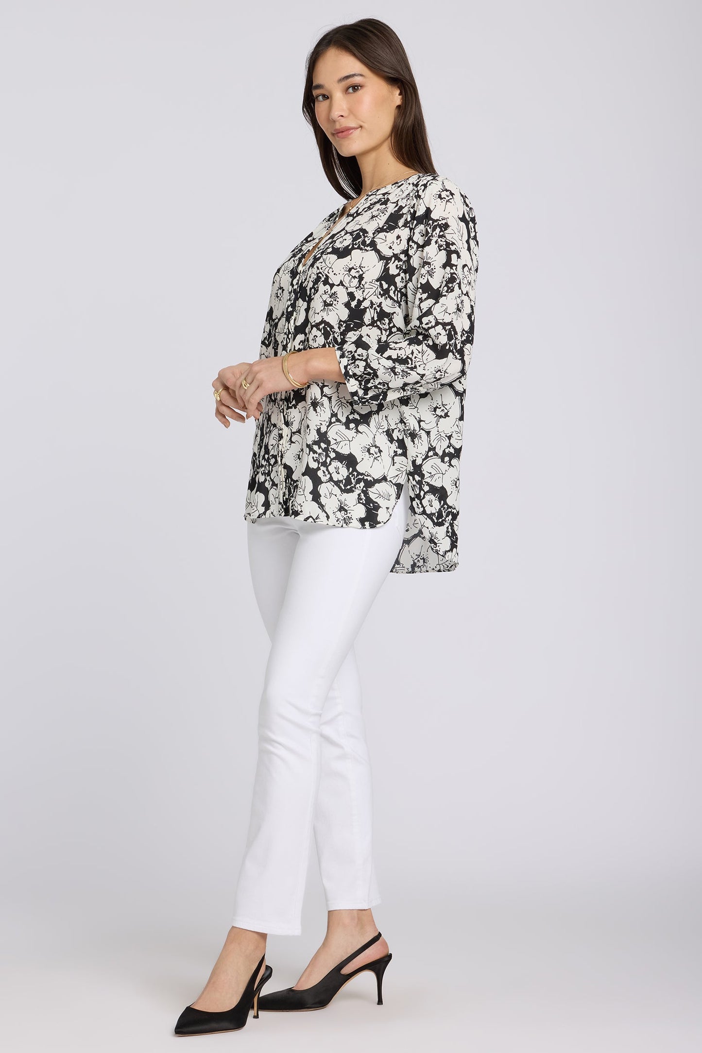 Pintuck Blouse - Poignant Poppies