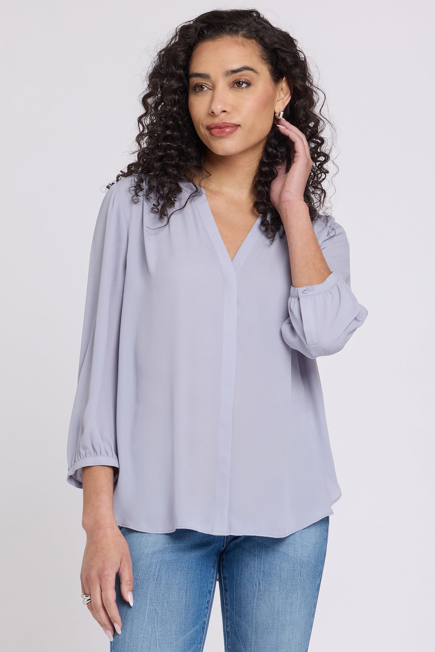 Pintuck Blouse - Vintage Lavender
