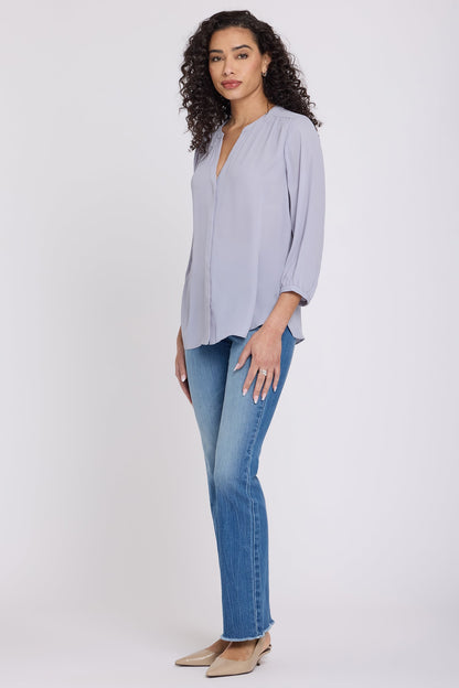 Pintuck Blouse - Vintage Lavender