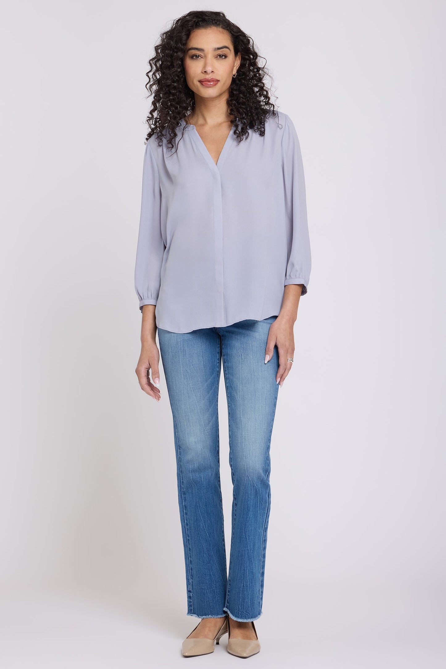 Pintuck Blouse - Vintage Lavender