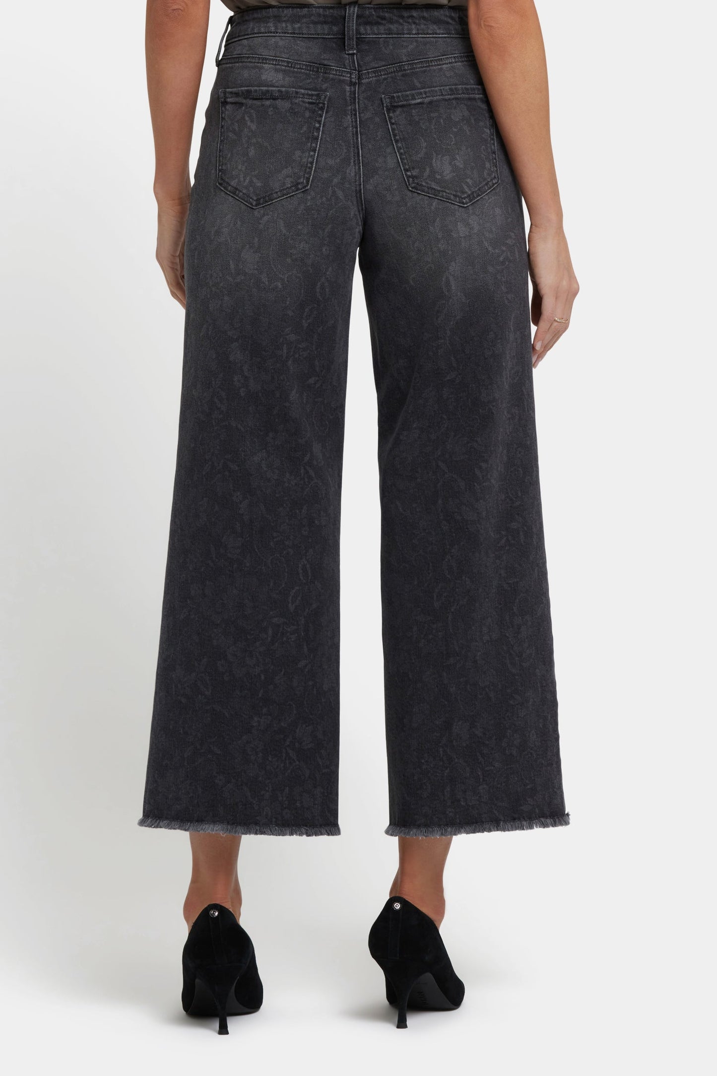 Teresa Wide Leg Ankle Jeans - Grey Province