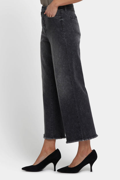 Teresa Wide Leg Ankle Jeans - Grey Province