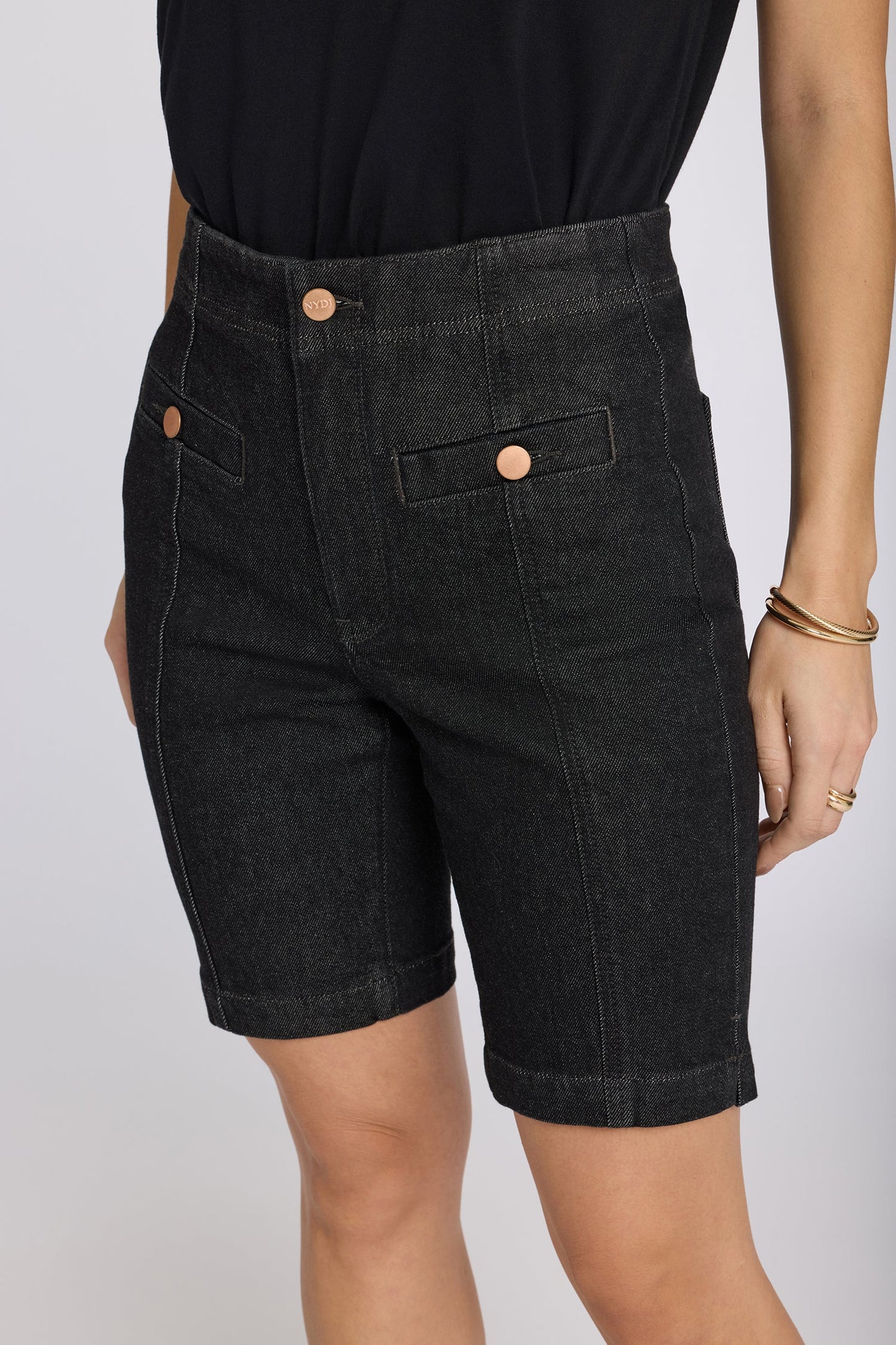 Ella Denim Shorts - Black Rinse
