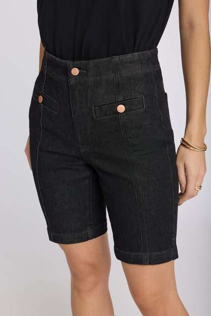 Ella Denim Shorts - Black Rinse