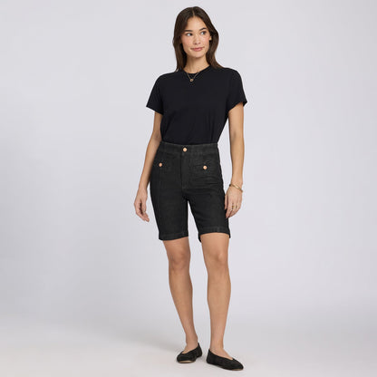 Ella Denim Shorts - Black Rinse