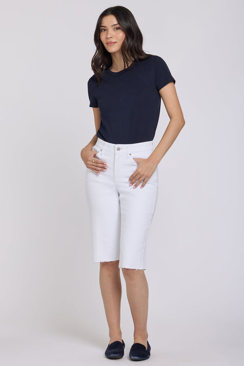 Kristie '80s Bermuda Denim Shorts - Optic White