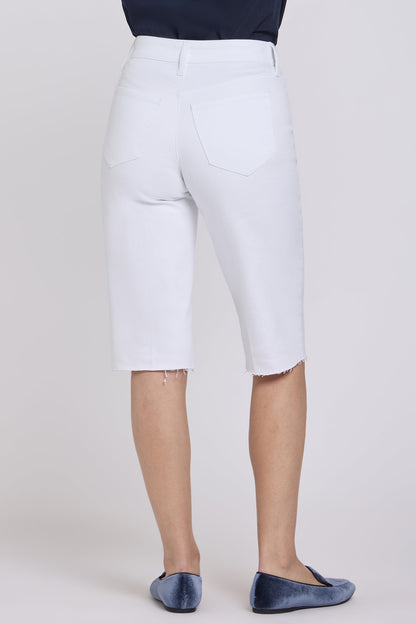 Kristie '80s Bermuda Denim Shorts - Optic White