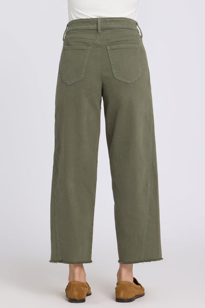 Alyssa Relaxed Crop Jeans - Desert Green