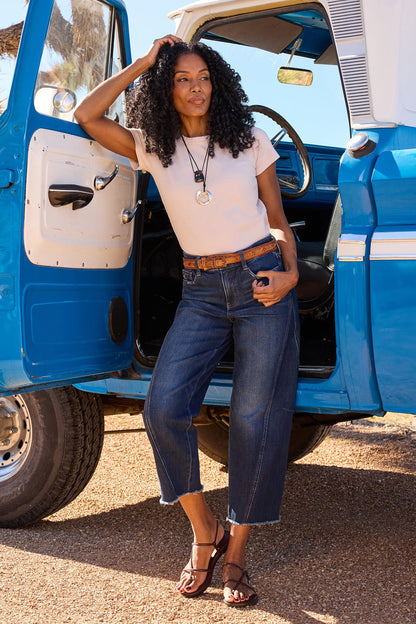Alyssa Relaxed Crop Jeans - Sunset Villa