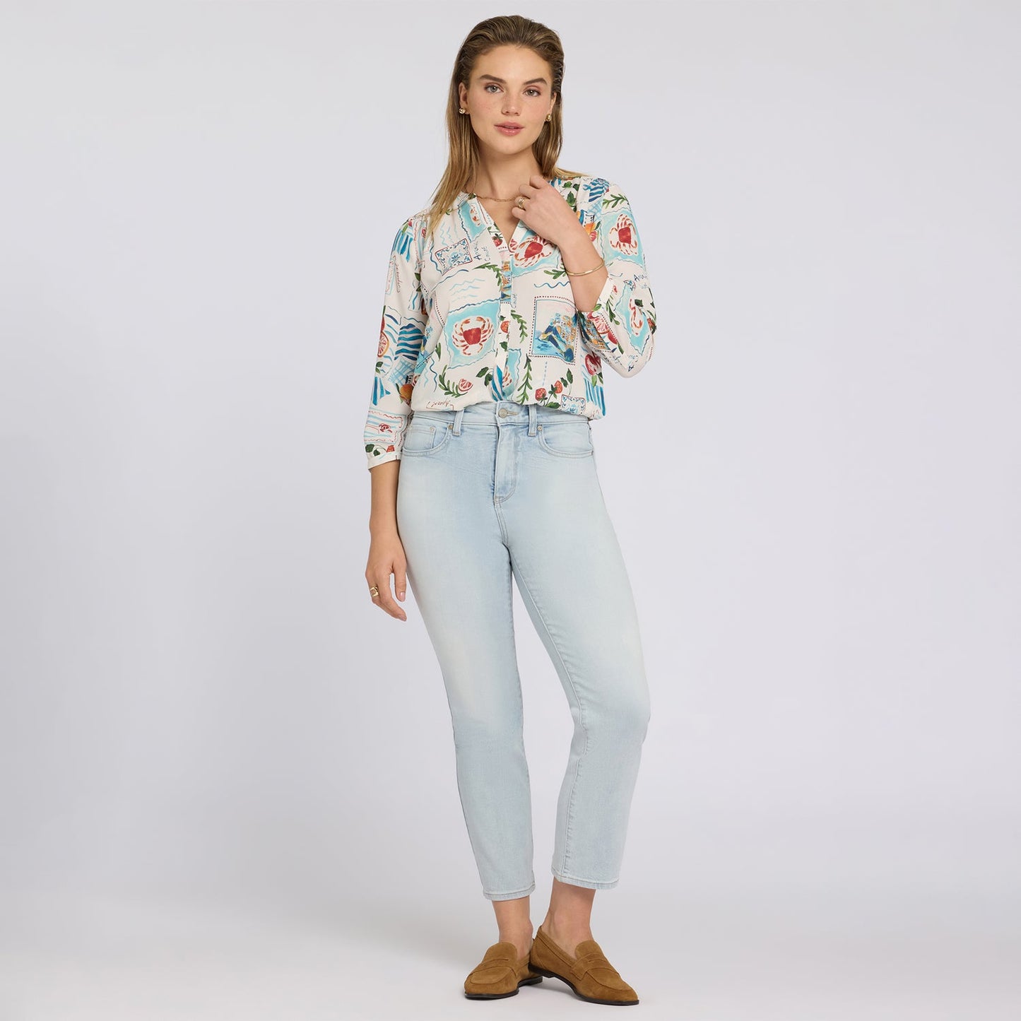 Marilyn Straight Ankle Jeans - Desert Shoreline