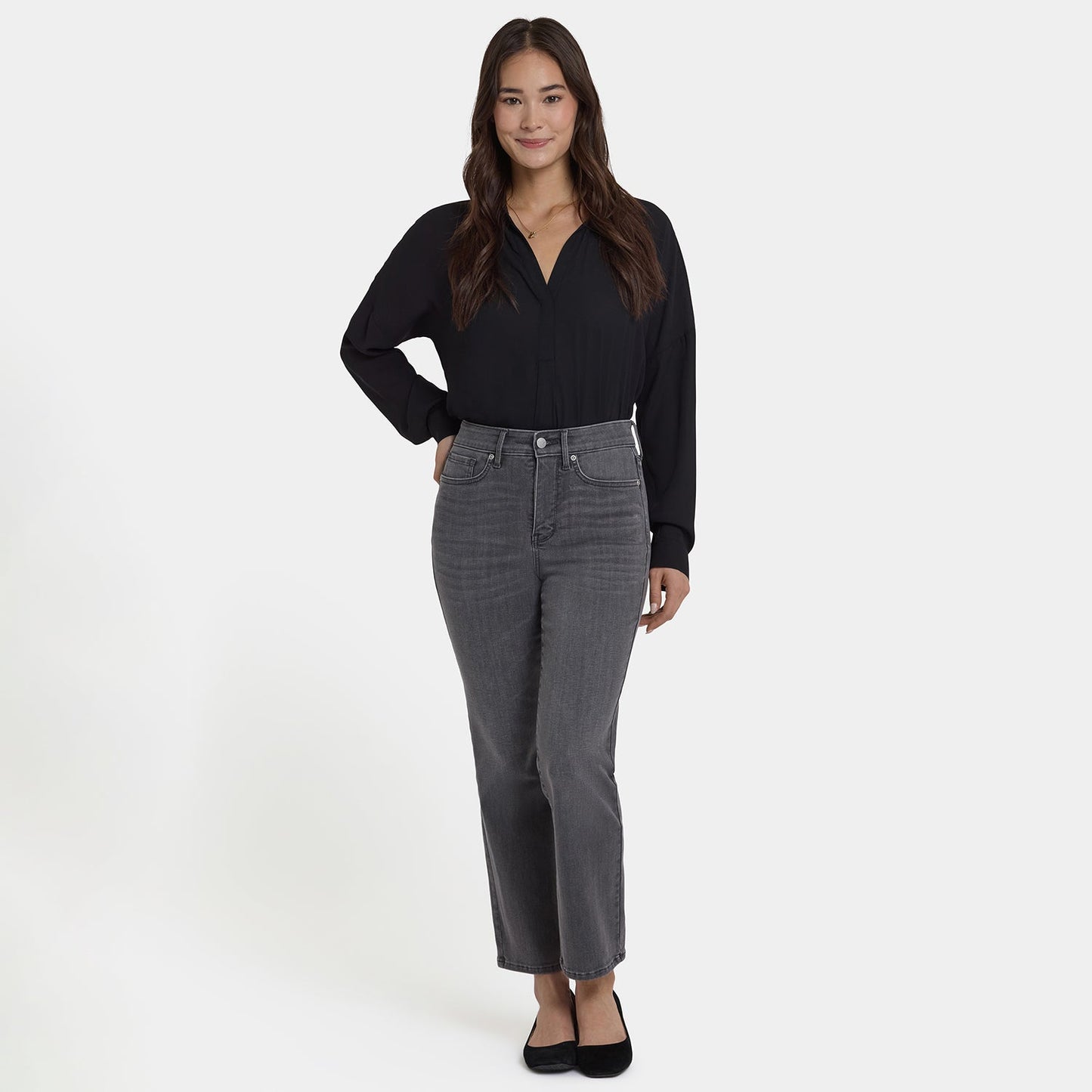 Marilyn Straight Ankle Jeans - Chateau Shadow