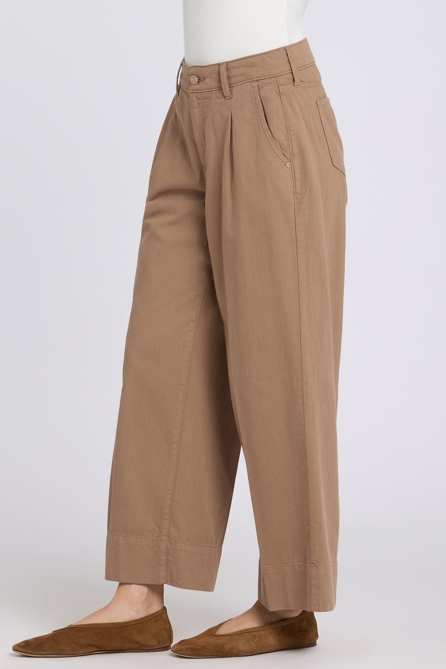 Teresa Wide Leg Ankle Jeans - Toasted Coconut