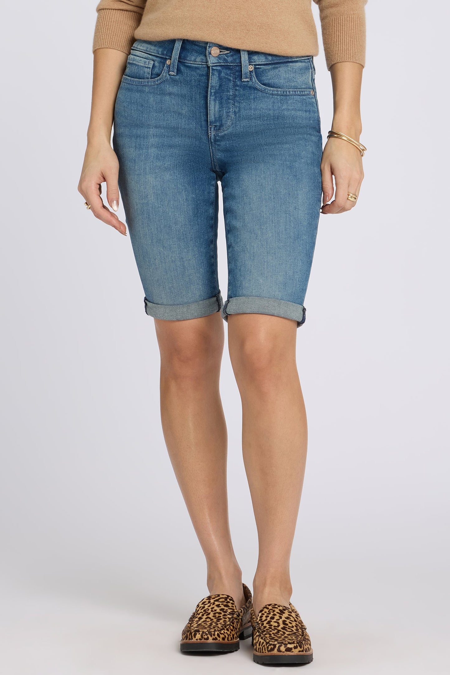 Briella 11 Inch Denim Shorts - Breezy Palms