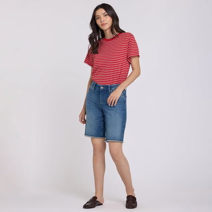 Boyfriend Denim Shorts - Breezy Palms