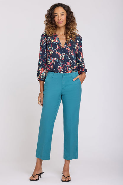 Marilyn Straight Ankle Pants - Harbor Blue