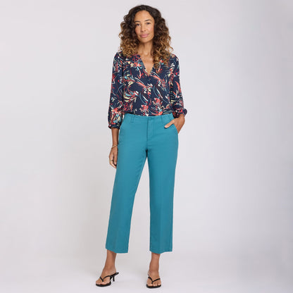 Marilyn Straight Ankle Pants - Harbor Blue
