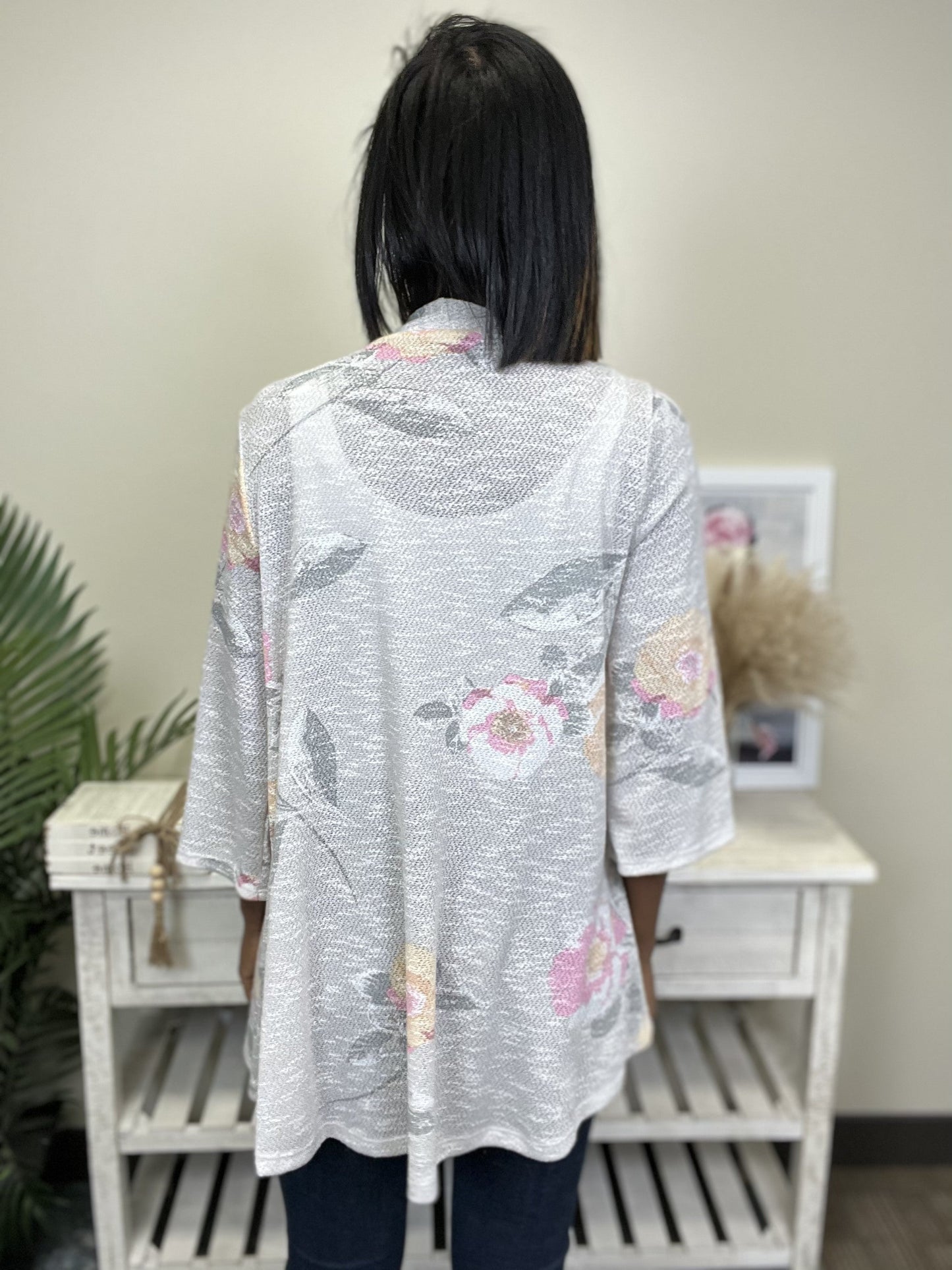 Flowers In The Attic Women's 3/4 Sleeve Mesh Cardi