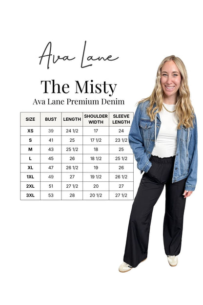 The Misty Classic Loose Fitted Removable Hood Denim Jacket