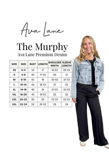The Murphy Stone Washed Cropped Denim Jacket