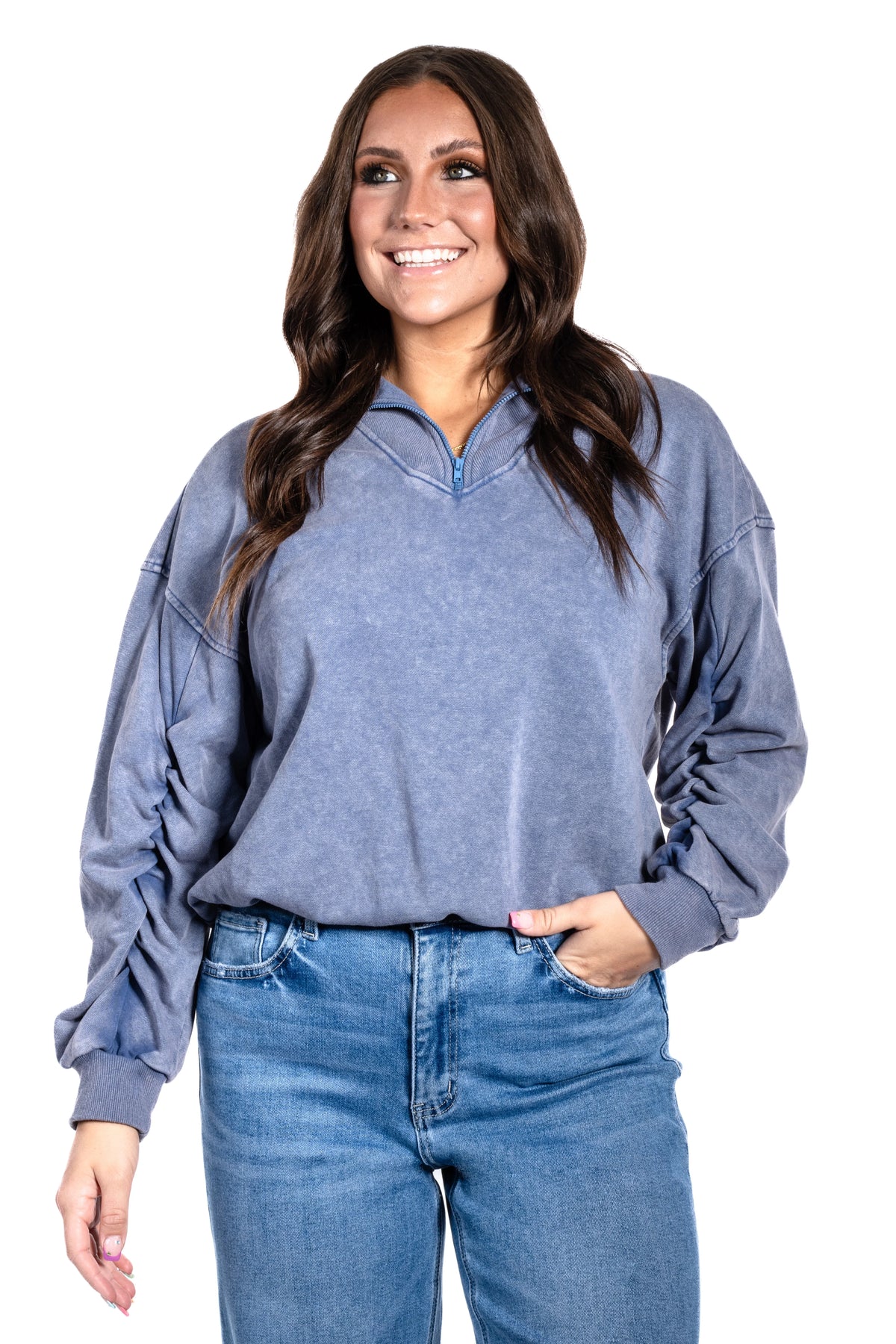 Women's Half Zip Pullover Sweatshirt