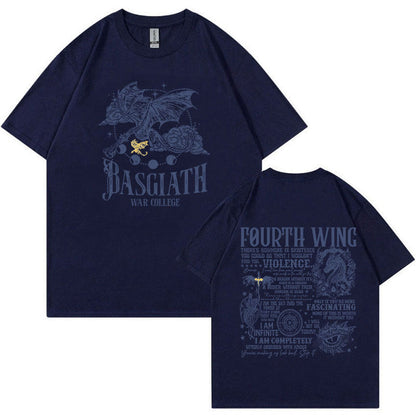 Basgiath War College Fourth Wing Dragon Rider Print Tee