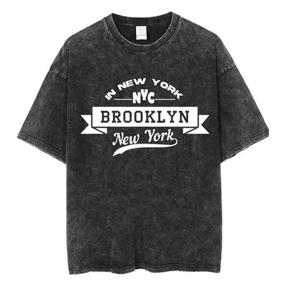 2024Gothic Brooklyn Tshirt Vintage Y2k T-Shirts Letter Print