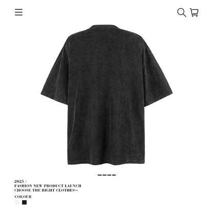 American vintage street T-shirt vintage summer men's loose