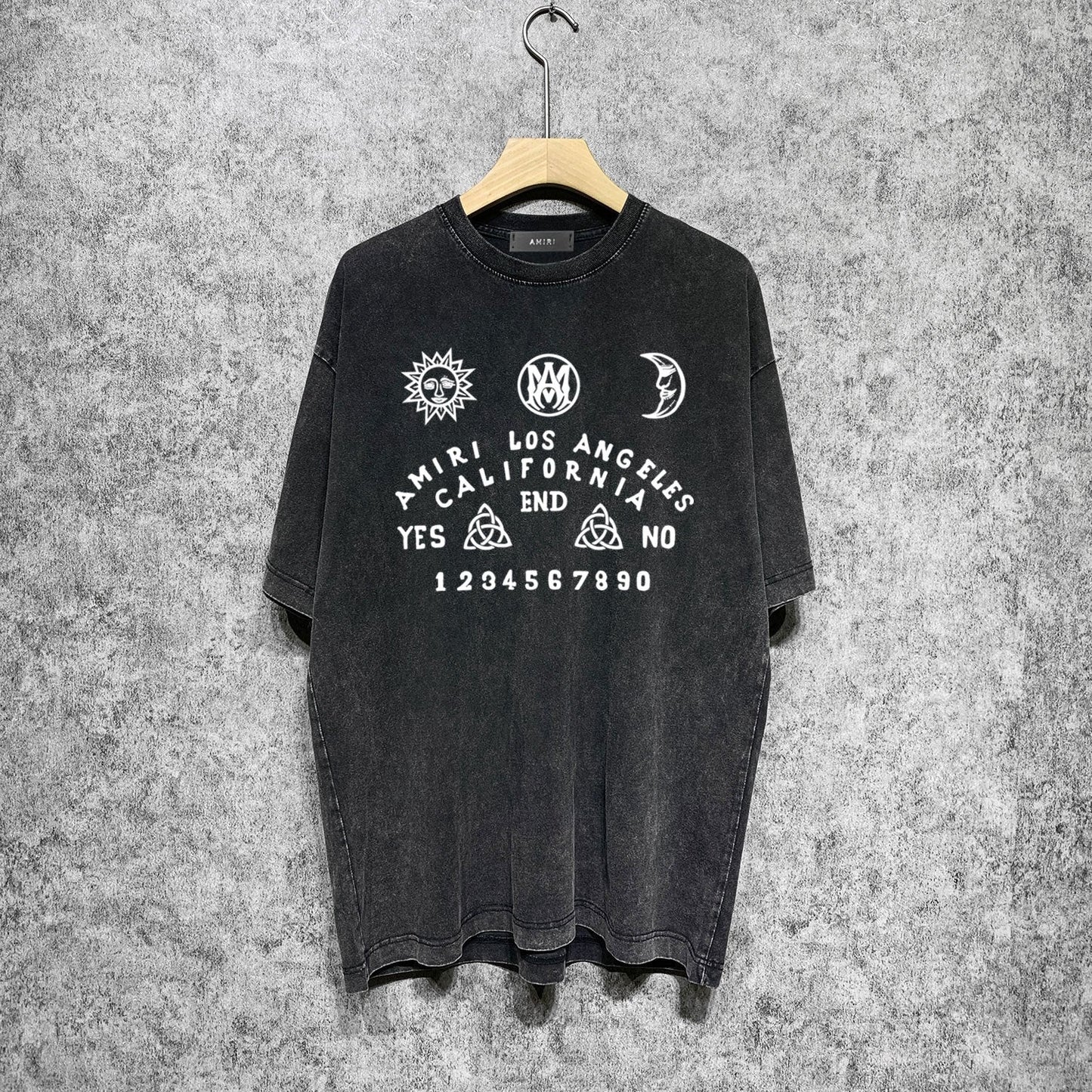 Amiri T-shirt Washed and Worn Retro Short Sleeve T-shirt