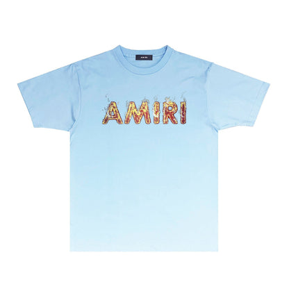 Amiri T Shirts Fashion Brand T Shirt Short Sleeve T-shirt Blouse