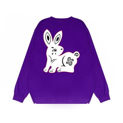 Amiri Long-Sleeve Shirt Creative Bunny Printed Casual Long-Sleeve Shirt