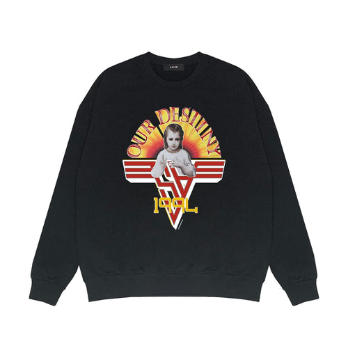Amiri Long Sleeve Shirt Crew Sweatshirts Crew Neck Sweater