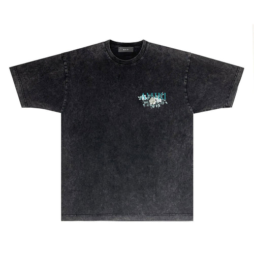 Amiri T Shirts Washed and Worn Retro Short Sleeve T-shirt