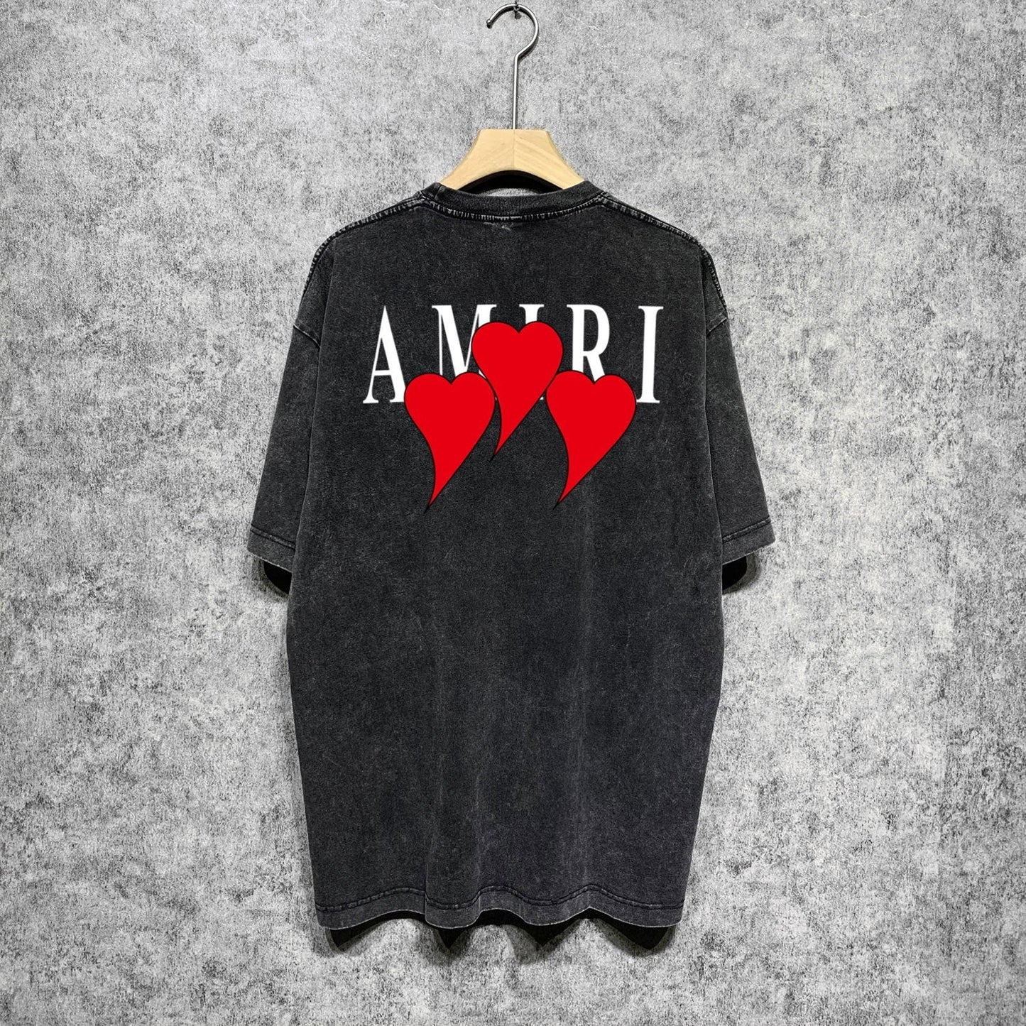 Amiri T-shirt Washed and Worn Retro Short Sleeve T-shirt