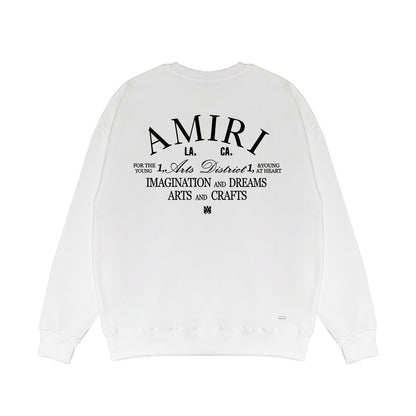 Amiri Long Sleeved Shirt Fashion Brand Crew Sweatshirts round Neck Sweater