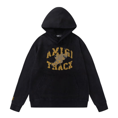 Amiri Hoodie AMI Winged Shoes Letter Pattern Hooded Sweater