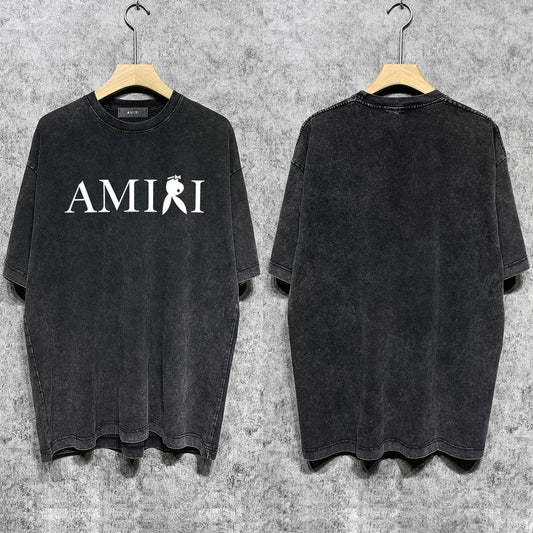 Amiri T-Shirt Vintage Distressed Short-Sleeved T-shirt