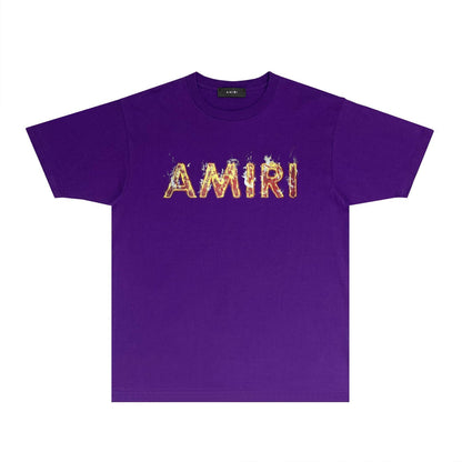Amiri T Shirts Fashion Brand T Shirt Short Sleeve T-shirt Blouse