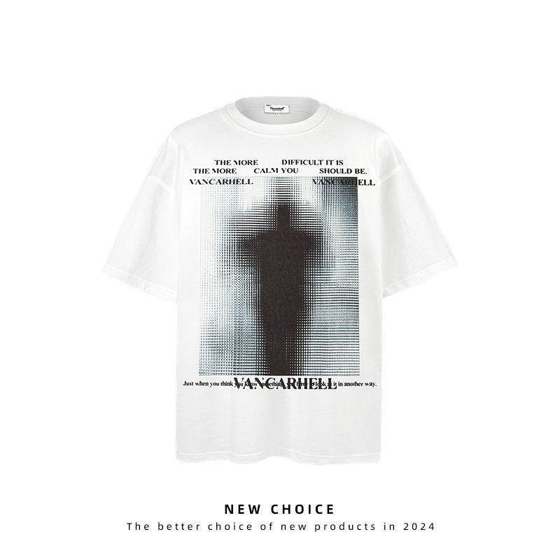 American vintage street T-shirt men's loose top