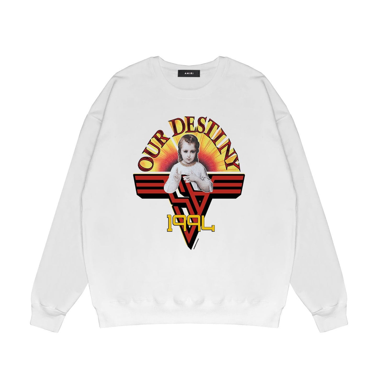 Amiri Long Sleeve Shirt Crew Sweatshirts Crew Neck Sweater