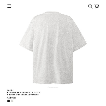 American vintage street T-shirt pure cotton men's and women's summer loose half-sleeves