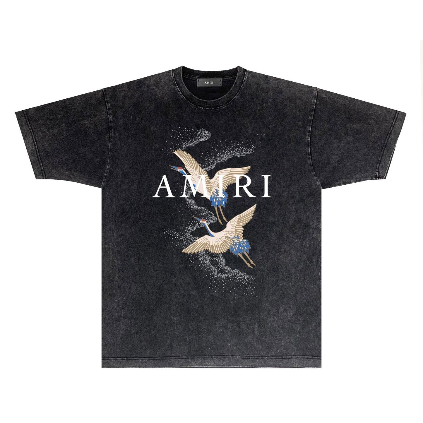 Amiri T-shirt Washed and Worn Retro Short Sleeve T-shirt