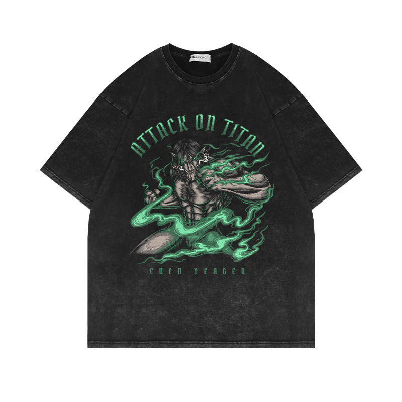 Attack Giant Washed Old Short Sleeve T-Shirt