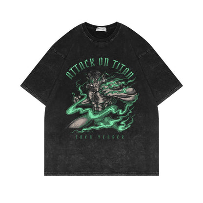 Attack Giant Washed Old Short Sleeve T-Shirt