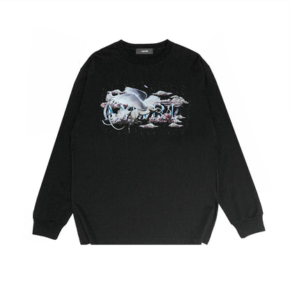 Amiri Long Sleeve Shirt Fashion Brand Long Sleeve Long-Sleeved T-shirt Blouse