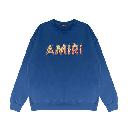 Amiri Long Sleeved Shirt Long Fashion Brand Crew Sweatshirts round Neck Sweater