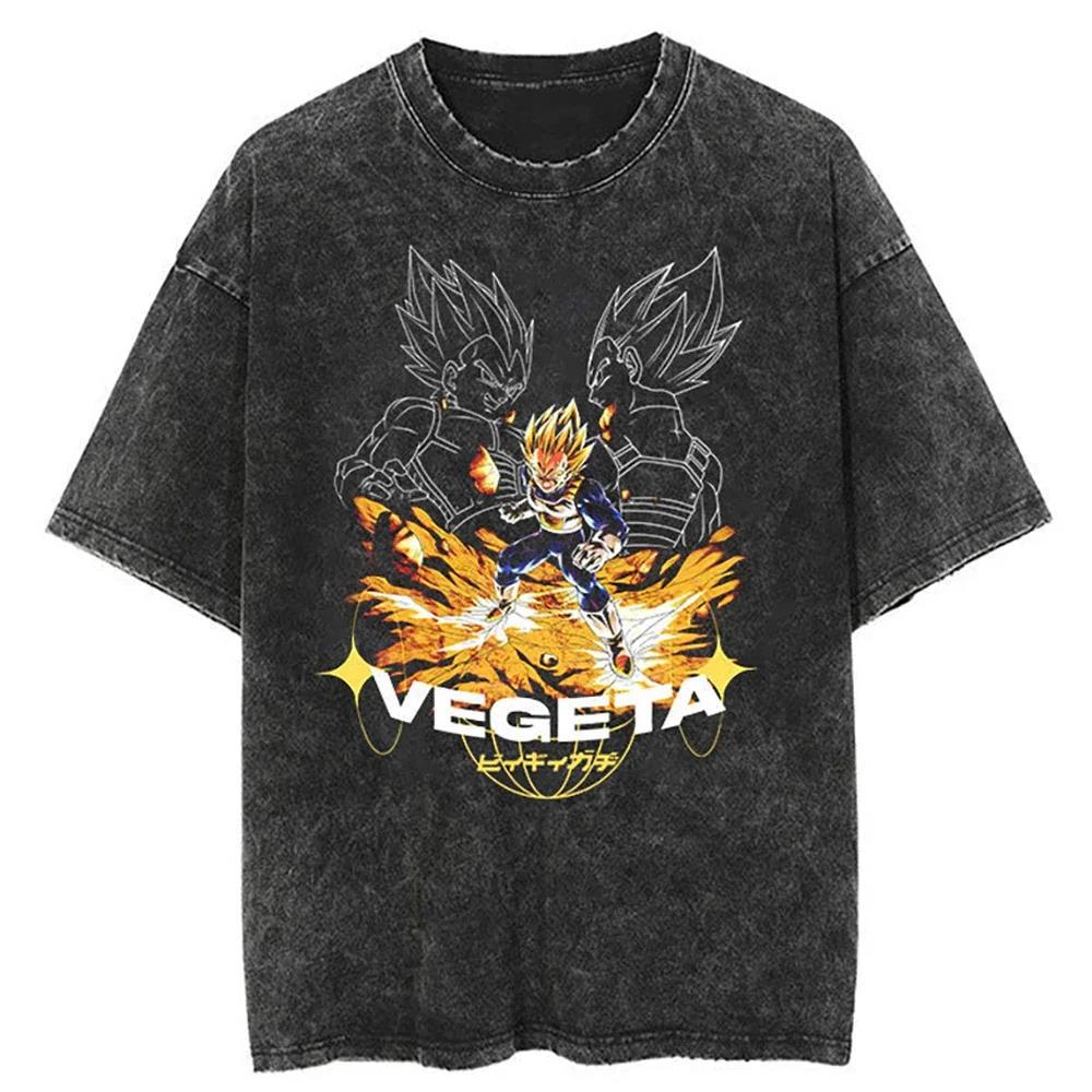 2024Men Streetwear Vintage Oversized T Shirt Japanese